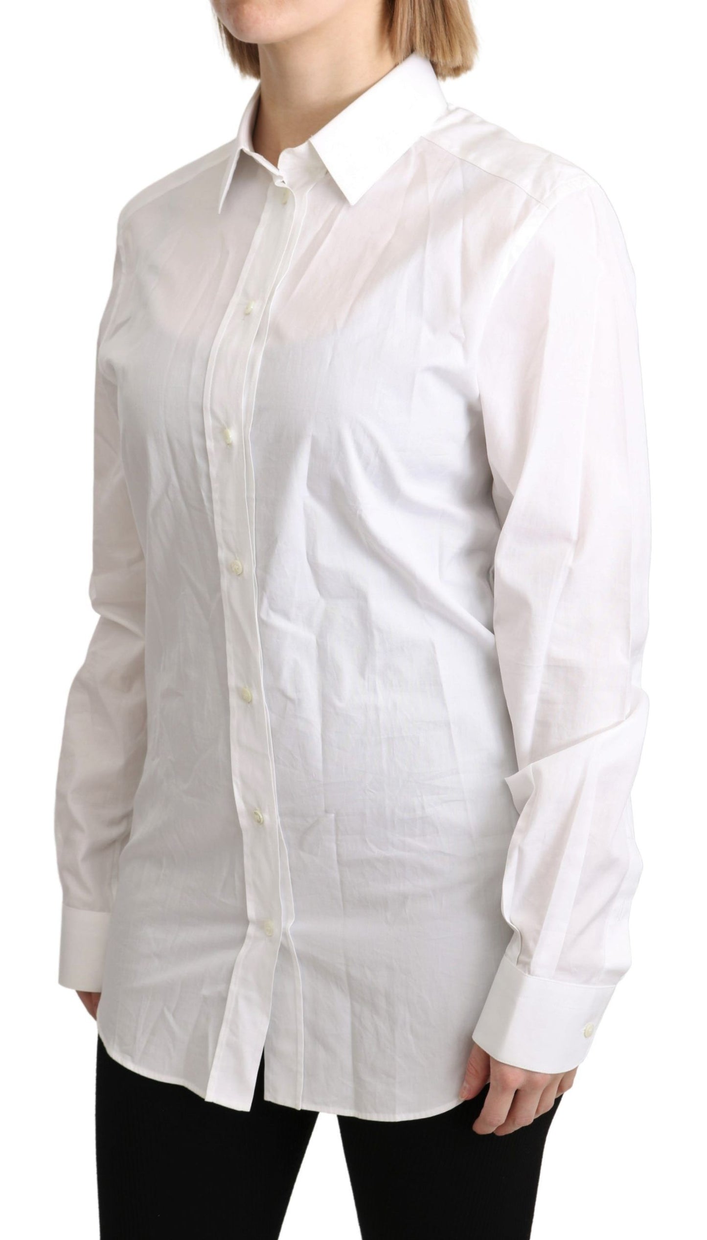 Dolce & Gabbana Elegant White Cotton Dress Shirt