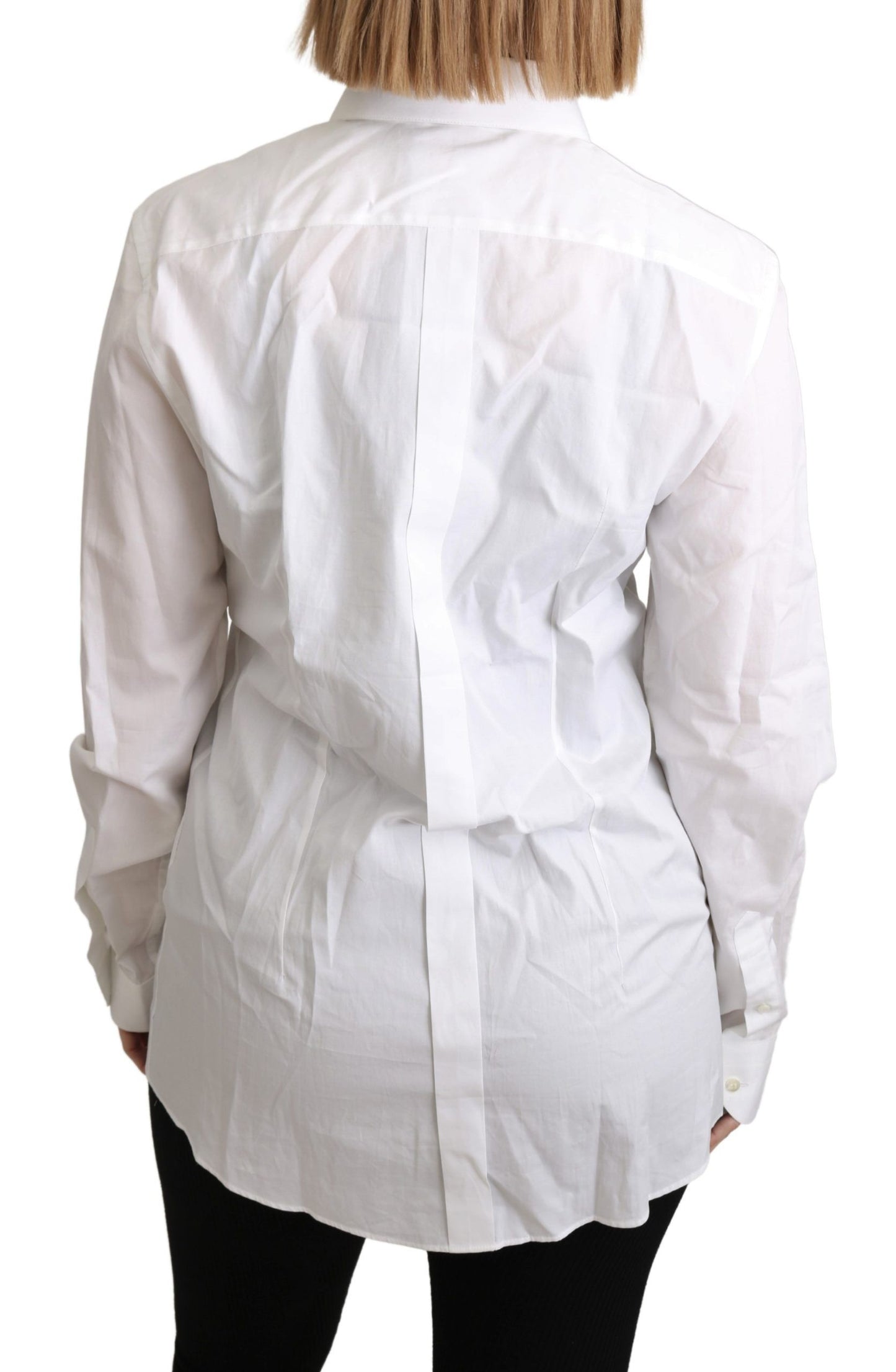 Dolce & Gabbana Elegant White Cotton Dress Shirt