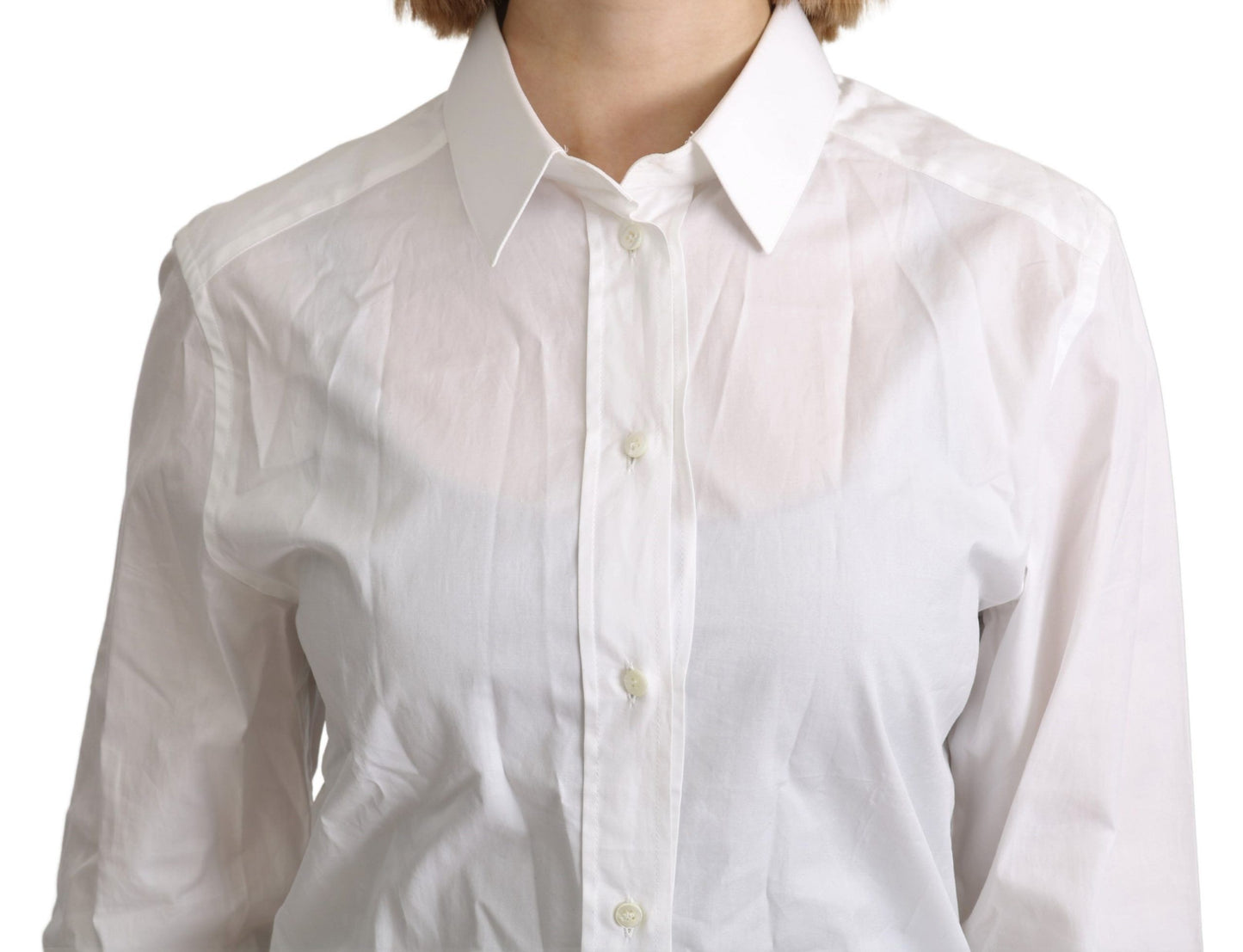 Dolce & Gabbana Elegant White Cotton Dress Shirt