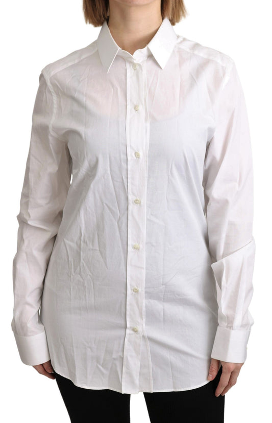 Dolce & Gabbana Elegant White Cotton Dress Shirt