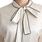 Dolce & Gabbana Elegant Scarfneck Silk Blend Blouse