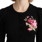 Dolce & Gabbana Elegant Floral Embroidered Wool Cardigan