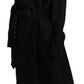 Dolce & Gabbana Elegant Black Wool Trenchcoat