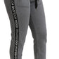 Dolce & Gabbana Elegant Mid Waist Jogging Pants in Gray