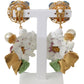 Dolce & Gabbana Enchanting Floral Clip-On Earrings