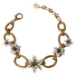 Dolce & Gabbana Luxe Floral Charm Crystal Necklace