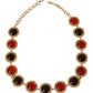 Dolce & Gabbana Elegant Crystal Charm Statement Necklace