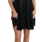 Dolce & Gabbana Elegant Black Silk Floral Lace Chemise Dress