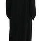 Dolce & Gabbana Elegant Black Lace Cape Kaftan Dress