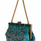 Dolce & Gabbana Enchanting Sequined Blue Evening Clutch