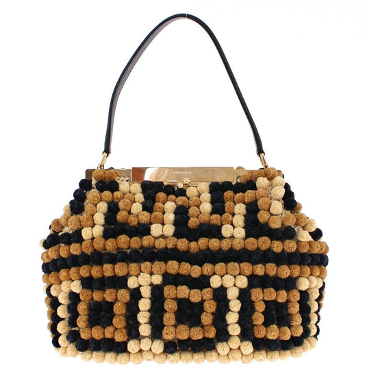 Dolce & Gabbana Elegant Beaded Viscose Frame Bag