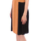 FILOS Silk Bronze & Black Sleeveless Sheath Dress