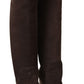 Dolce & Gabbana Studded Suede Knee High Boots in Brown