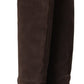 Dolce & Gabbana Studded Suede Knee High Boots in Brown