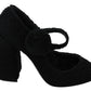 Dolce & Gabbana Chic Black Wool-Knitted Mary Janes Pumps