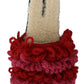 Dolce & Gabbana Chic Red Suede Slippers with Shearling Lining