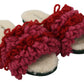 Dolce & Gabbana Chic Red Suede Slippers with Shearling Lining