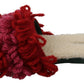 Dolce & Gabbana Chic Red Suede Slippers with Shearling Lining