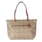 COACH Signature Coated Canvas and Leather Gallery Tote Handbag