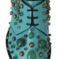 Dolce & Gabbana Elegant Blue Crystal-Embellished Flats