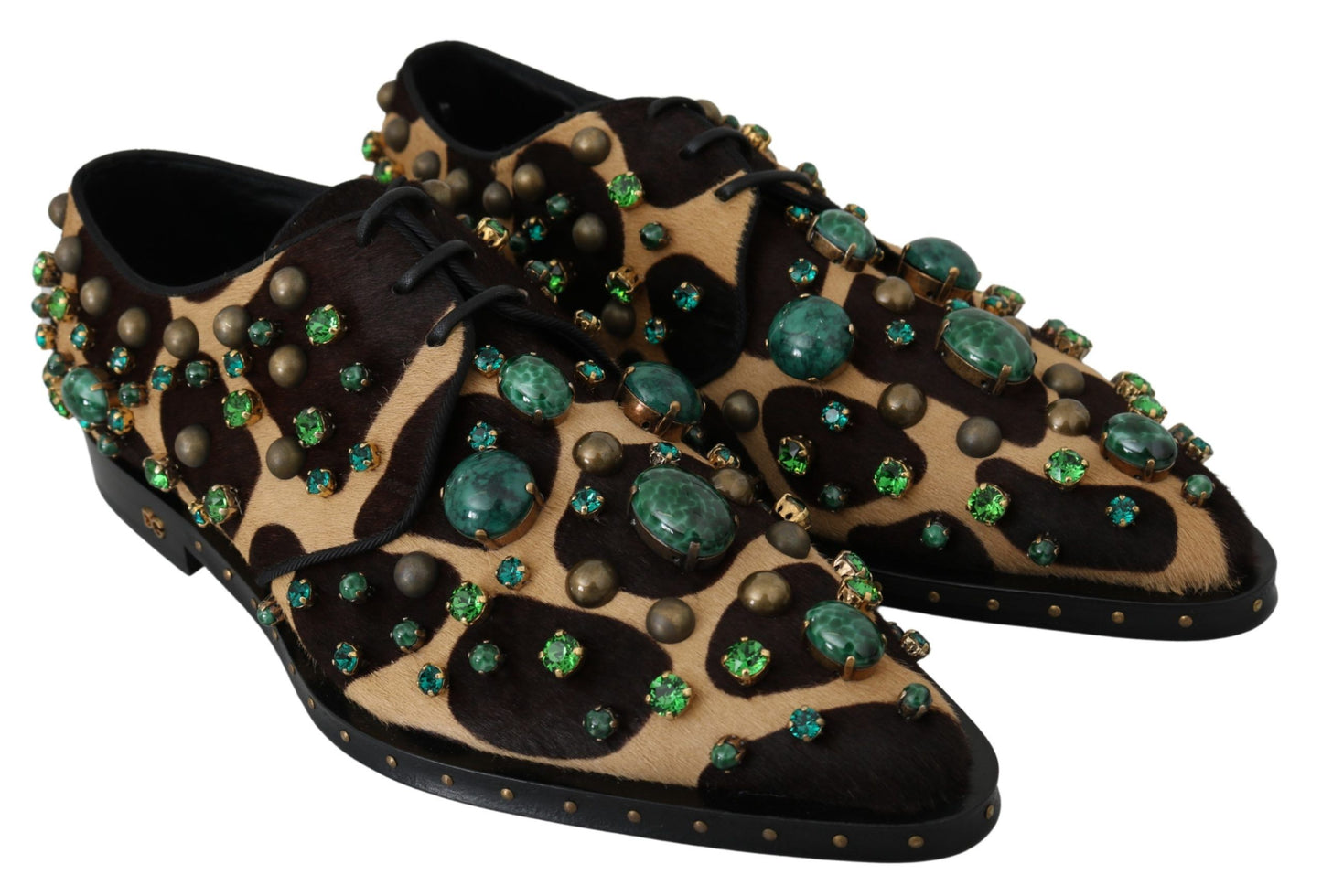 Dolce & Gabbana Elegant Giraffe Pattern Dress Shoes