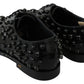 Dolce & Gabbana Elegant Black Dress Shoes with Crystals