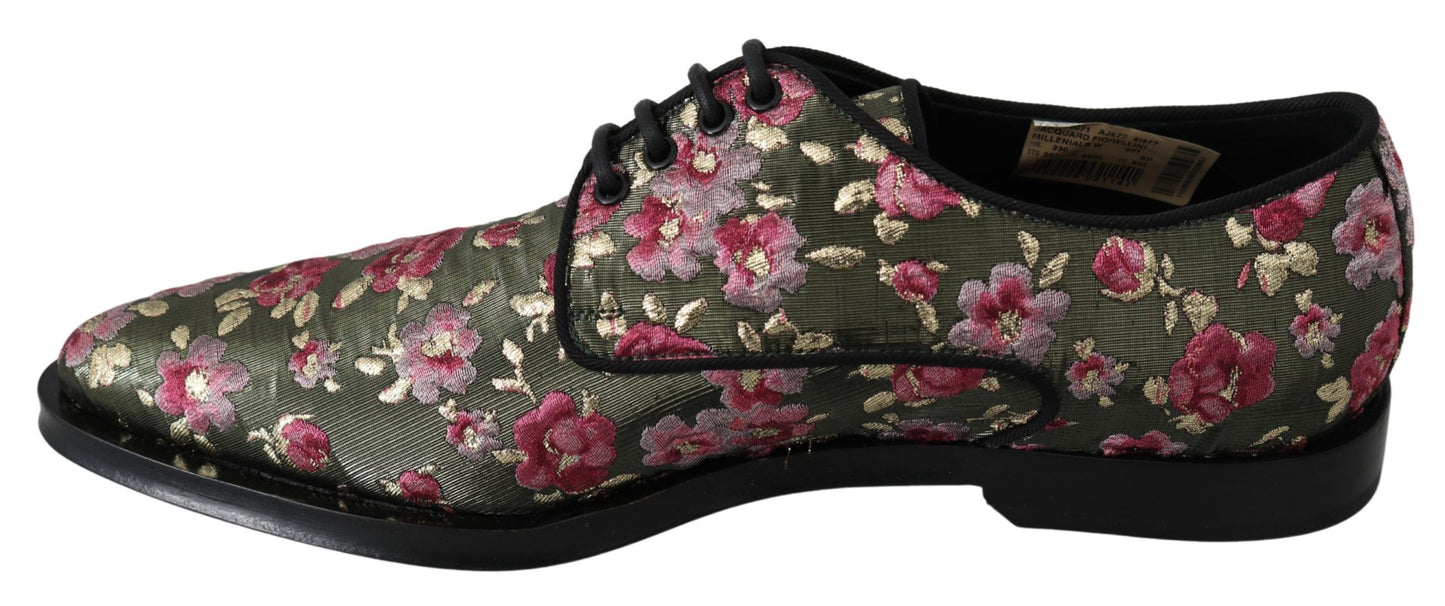 Dolce & Gabbana Floral Elegance Jacquard Flat Shoes