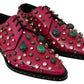 Dolce & Gabbana Fuchsia Pink Crystal Patent Flats