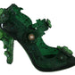 Dolce & Gabbana Emerald Elegance Crystal Cinderella Pumps