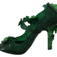 Dolce & Gabbana Emerald Elegance Crystal Cinderella Pumps