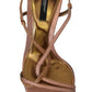 Dolce & Gabbana Chic Ankle Strap Sandals in Pink and Brown