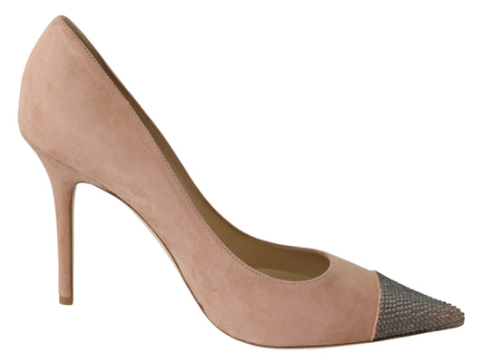 Jimmy Choo Crystal Embellished Powder Pink Pumps