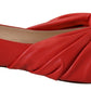 Jimmy Choo Chic Red Pointed Toe Leather Flats