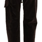 Ermanno Scervino Chic High Waist Cargo Pants in Sophisticated Brown