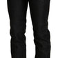 Ermanno Scervino Chic Black Mid Waist Skinny Jeans