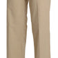 Ermanno Scervino Chic Beige High-Waist Wide Leg Pants