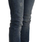 Ermanno Scervino Chic Mid Waist Skinny Denim in Blue Washed