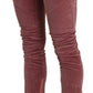 Ermanno Scervino Chic Red Mid Waist Skinny Trousers