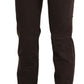 Ermanno Scervino Chic Brown Mid Waist Skinny Trousers