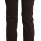 Ermanno Scervino Chic Brown Mid Waist Skinny Trousers