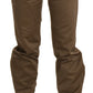 Ermanno Scervino Chic Brown Mid Waist Straight Trousers