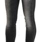 Acht Sleek Low Waist Skinny Denim in Black Wash