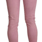 Acht Chic Pink Mid Waist Skinny Jeans