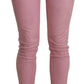 Acht Chic Pink Mid Waist Skinny Jeans