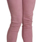 Acht Chic Pink Mid Waist Skinny Jeans