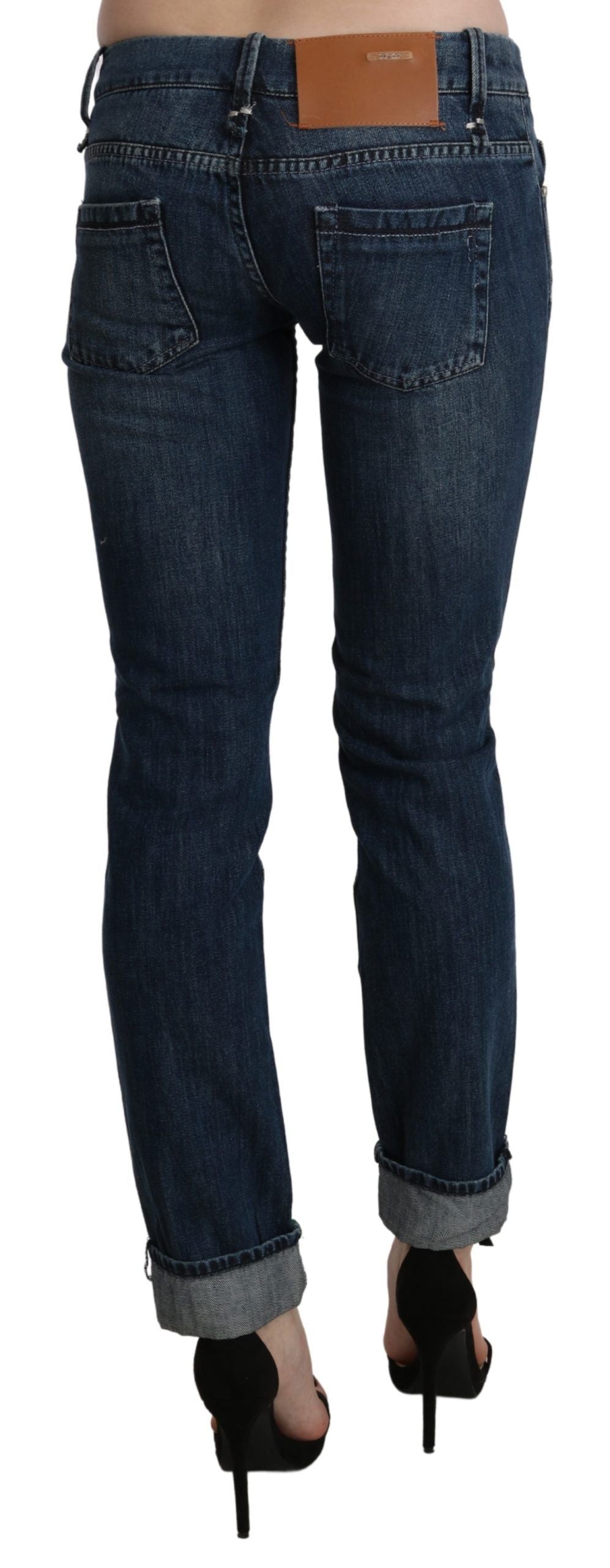 Acht Chic Blue Washed Skinny Denim Elegance