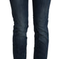 Acht Chic Blue Washed Skinny Denim Elegance