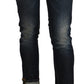 Acht Chic Dark Blue Skinny Cropped Jeans