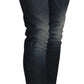 Acht Chic Dark Blue Skinny Cropped Jeans