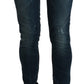 Acht Sleek Low Waist Skinny Denim - Blue Washed